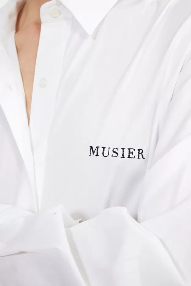 Tops & Shirts*Musier Paris boyfriend shirt kuss Blanc/White