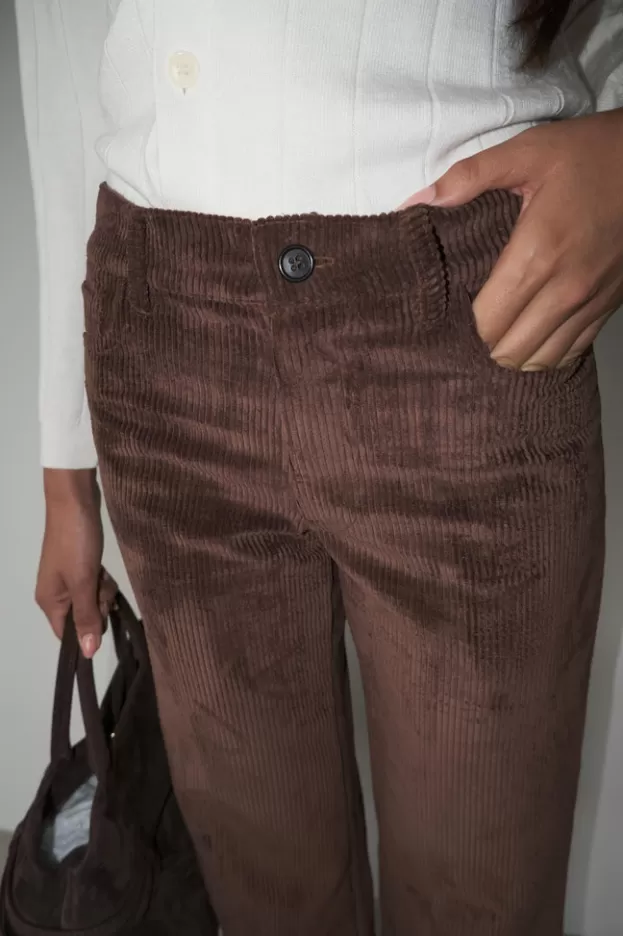 Pants & Shorts*Musier Paris corduroy pants cool Brown