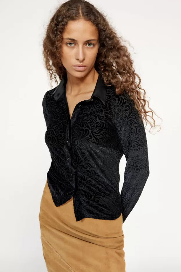 Tops & Shirts*Musier Paris devoré shirt parys Black