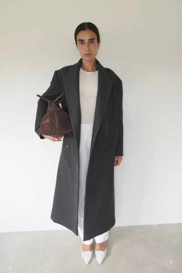 Jackets And Coats*Musier Paris grey long coat superflu