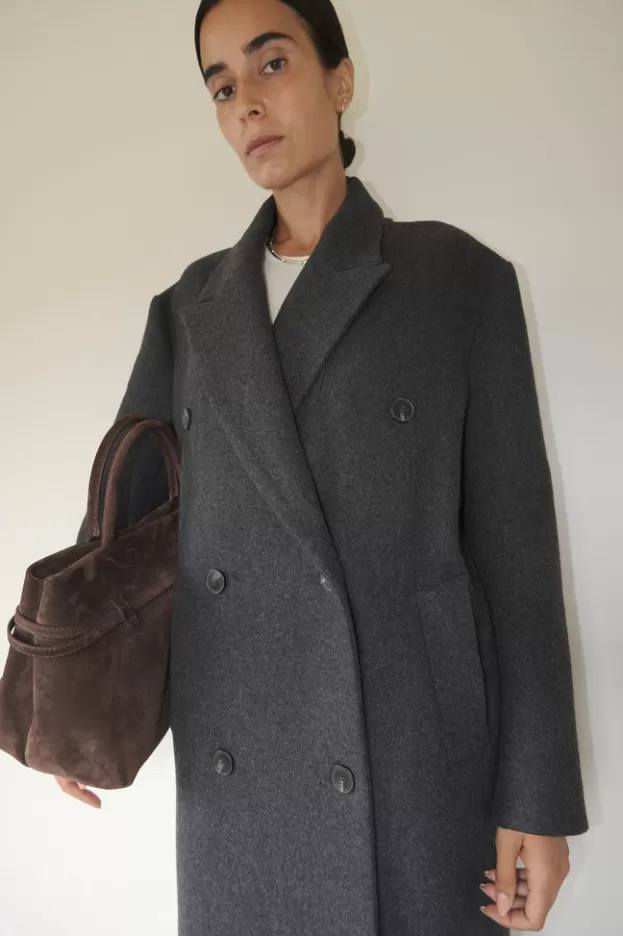 Jackets And Coats*Musier Paris grey long coat superflu