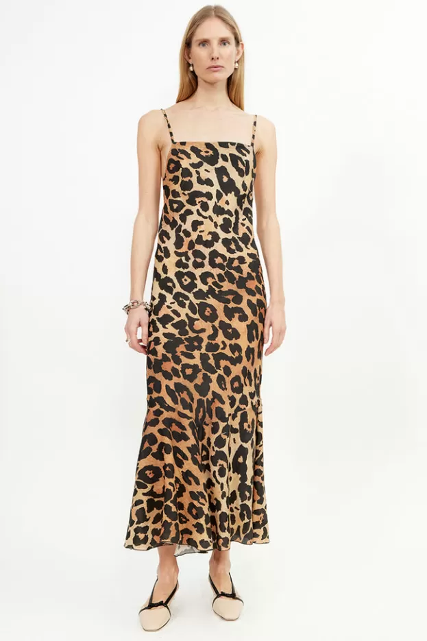 Evening Dresses | Dresses*Musier Paris long dress in leo print fauve Leopard