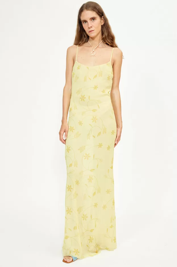 Evening Dresses | Dresses*Musier Paris Long printed dress rhodos vanilla