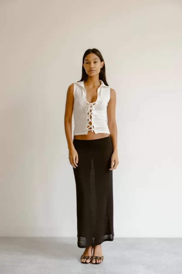 Skirts*Musier Paris Porquerolles long skirt in jersey