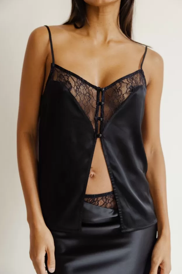 Tops & Shirts*Musier Paris Satin lingerie top Capri